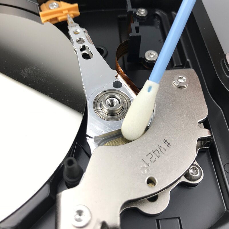 Cleanroom Foam Swabs Manufacturer - GI Electronic PCB Cleaning 6.5 Long PP Handle Lint Free Small Pointed Tip