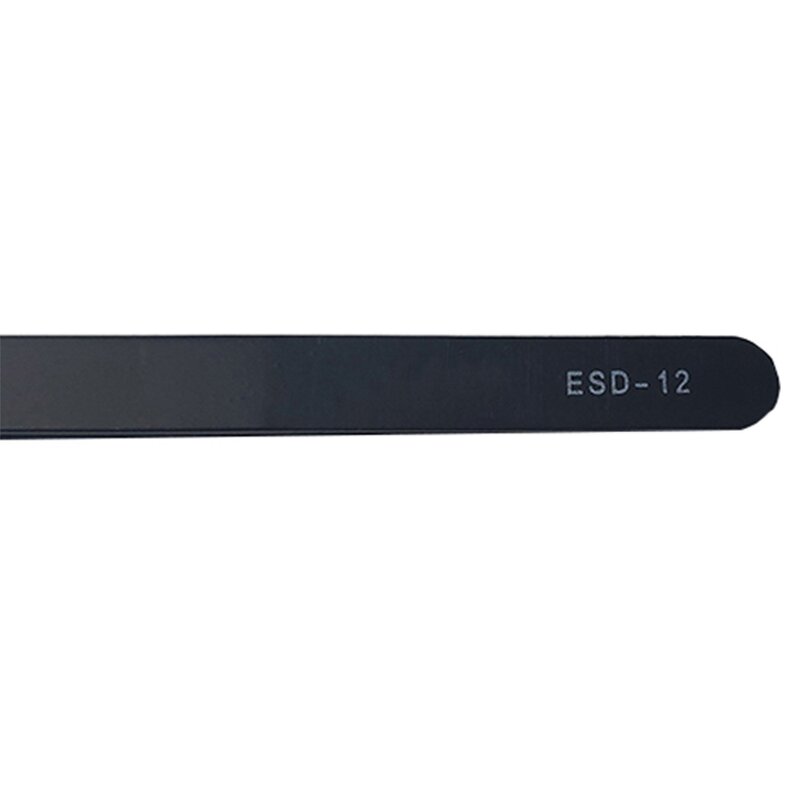 ESD Anti-static Tweezer Manufacturer - Eyelash Extension Industrial Components Maintenance Stainless Steel Black