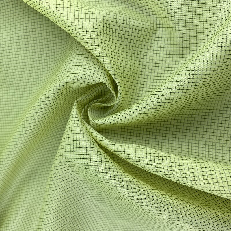 Antistatic ESD Fabric Manufacturer - GI Lint Free Washable Conductive 5mm Grid Polyester Carbon for Workwear