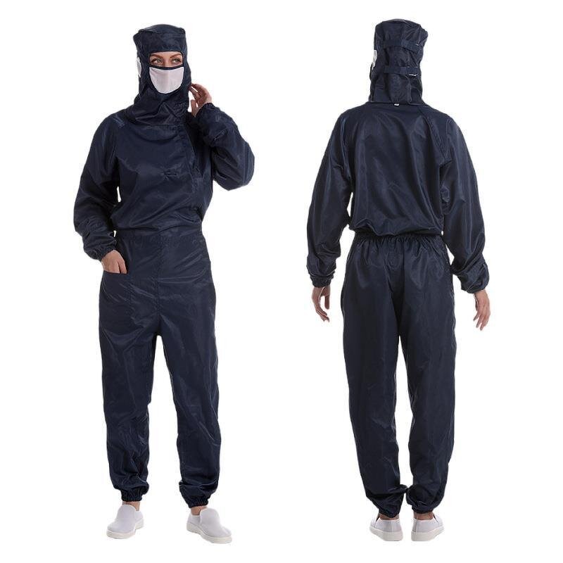 Antistatic ESD Apron Manufacturer - GI Wholesales Stripe Dustproof Adjustable Side Access Cleanroom Coverall