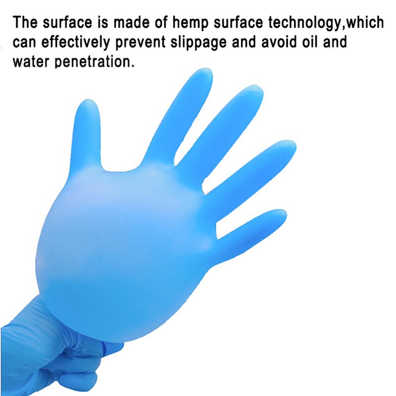 Disposable Nitrile Gloves Manufacturer - GI Wholesales Price Custom logo 12inch 100pcs Examination Work Powder Free Blue White