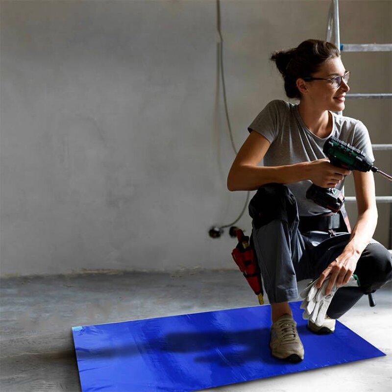 Clean Room Sticky Mat Manufacturer - Clinic Hospital 30 Sheets Blue LDPE Film Adhesive Reusable for Shoes