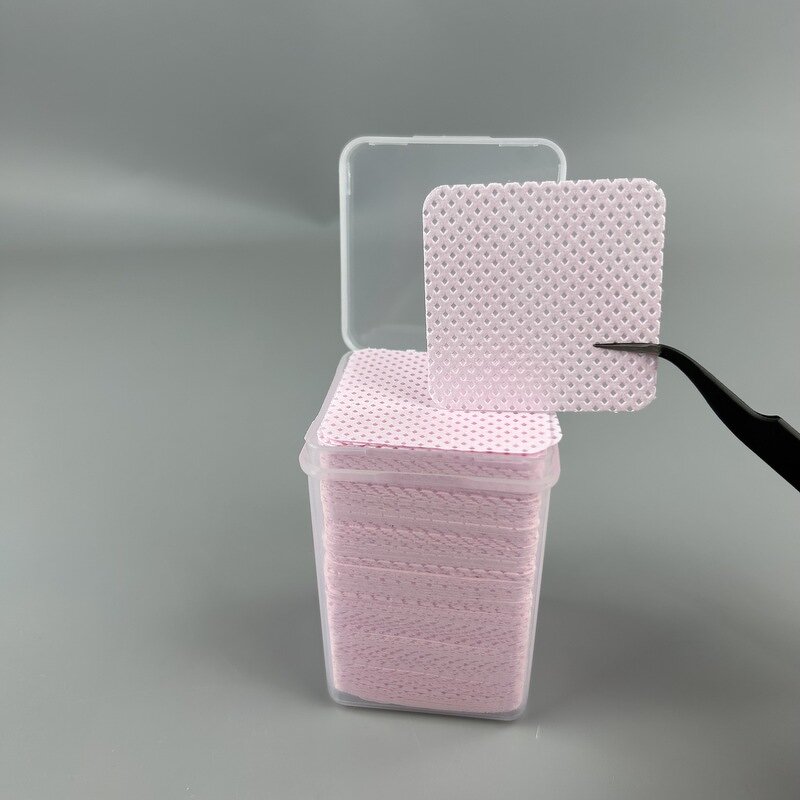 Nail Polish Remover Wipes Manufacturer - Custom LOGO Private Label Absorbent Soft Fabric Lint Free 100% PP Nonwoven Pink UV