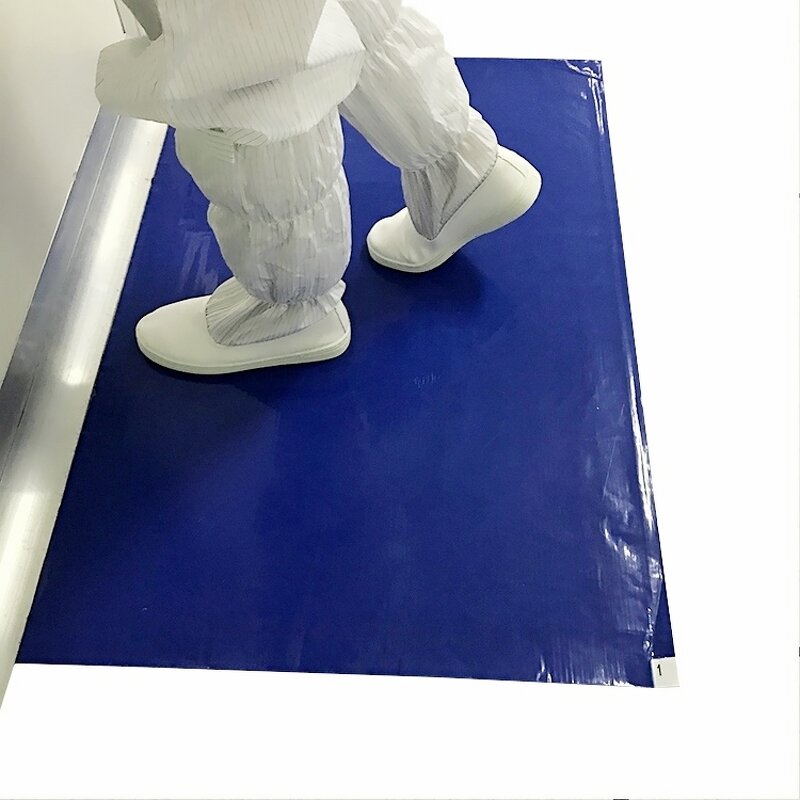 ESD Sticky Floor Mat Manufacturer - GI Dust Control 30 Layers High-adhesion Peel Off Blue PE Cleanroom 24x36