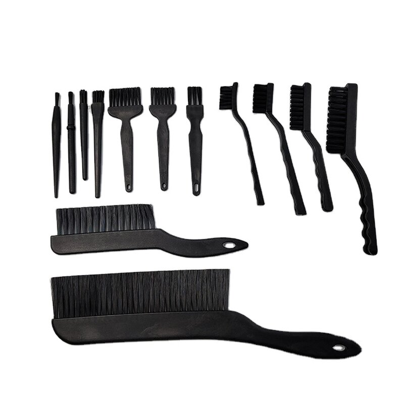 ESD Anti Static Cleaning Brush Manufacturer - GI Professional Anti-static Carbon Conductive Black Nylon Bristle PP Handle