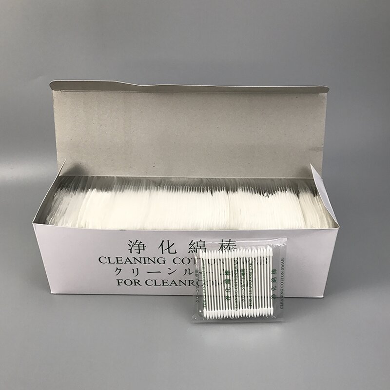 Cleanroom Cotton Swab Manufacturer - GI Wholesales Industrial Cleaning Dust Free Fiber Optic Huby 340 BB-003 Double Sharp Tip