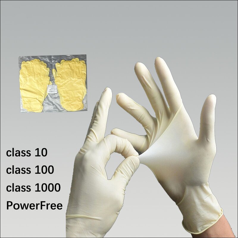 Disposable Latex Gloves Manufacturer - GI Class 10 100 1000 9 12 16 Natural Powder Free Cleanroom Working