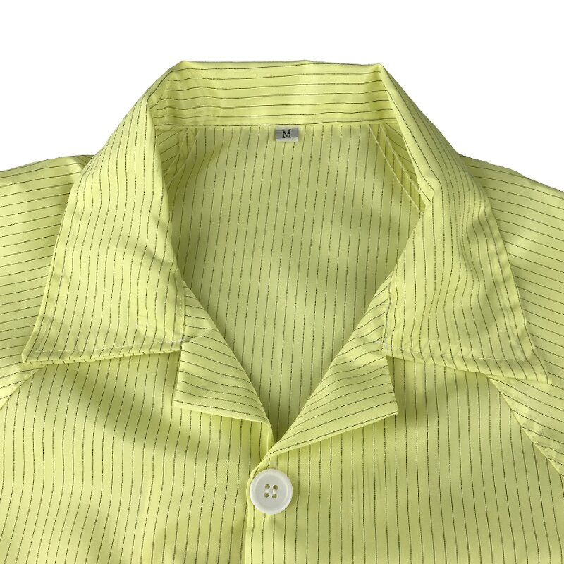 ESD Garment Manufacturer - GI Wholesales Unisex Dust Proof Suit Straight Collar Zipper Reusable Cleanroom Clothes Lab Smock