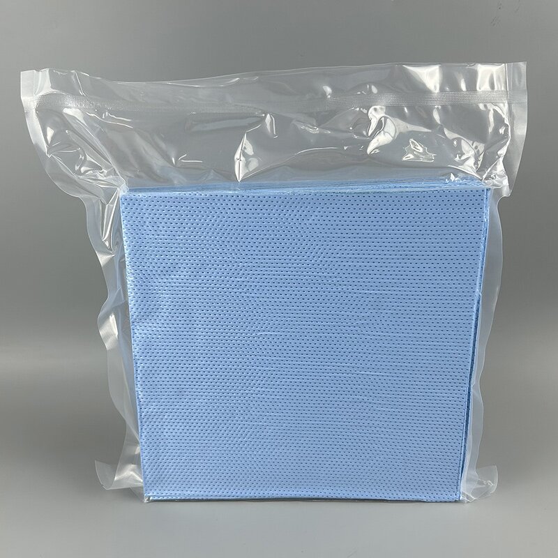 Cleanroom Wipers Manufacturer - GI Wholesale 9inch 240gsm Blue Superfine Lint Free 2ply Dotted Pharmaceutical Polyester