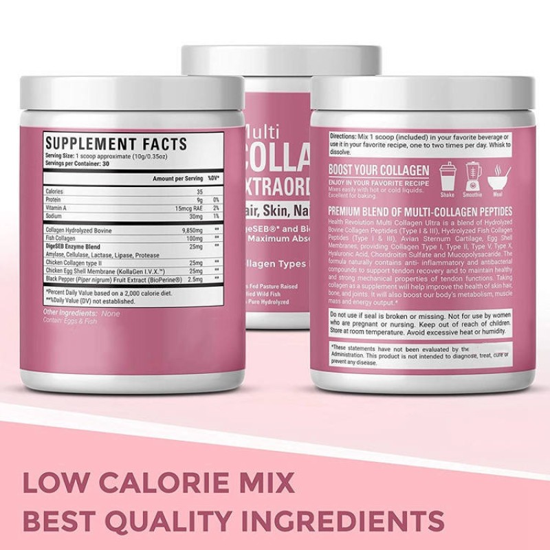 Collagen Powder Factory - GMP Factory Custom Label Beauty Muti Collagen 2X Skin Whitening