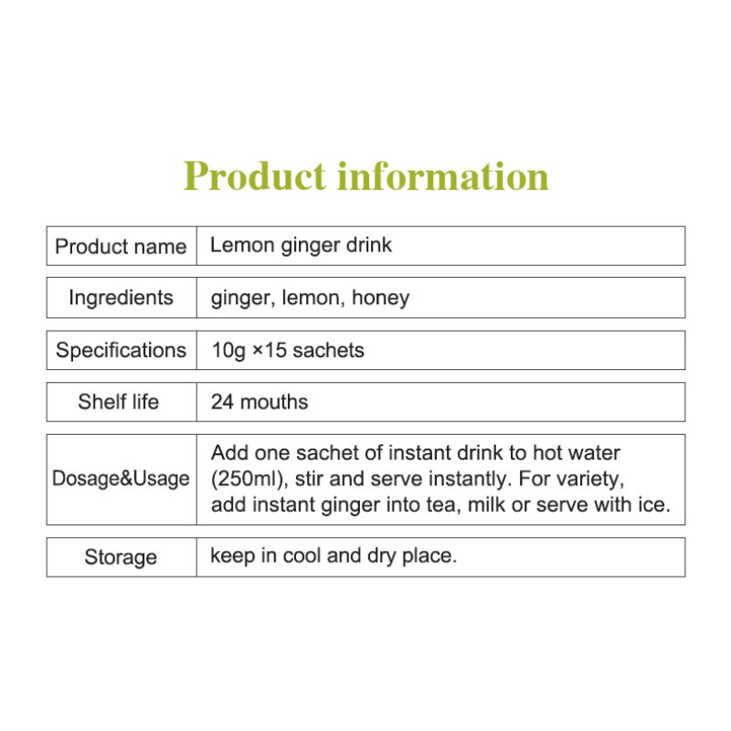 Honey Lemon Ginger Tea Factory - Factor Private Label OEM GMP ISO HACCP Instant Granules