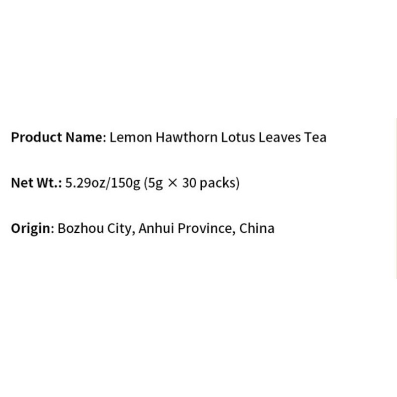 Slimming Tea Manufacturer - Factory Custom Private Label Lemon Hawthorn Lotus Leaves Blend