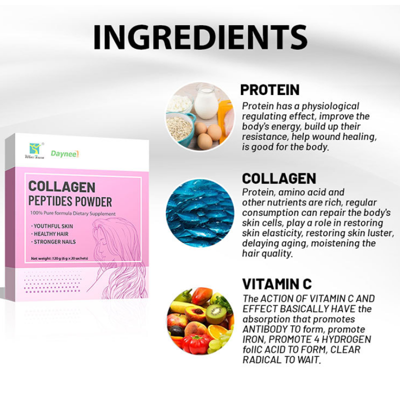 Collagen Protein Powder Factory - GMP Factory Custom Wholesale Beauty Skin Super with Hyaluronic