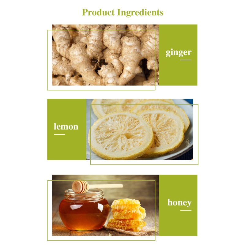 Honey Ginger Tea Factory - Lemon Ginger Flavor Instant Slimming Drink Powder Warm Belly Juice