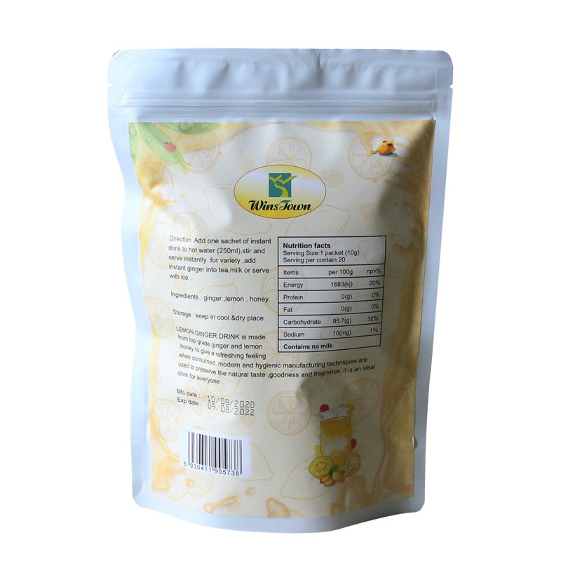 Honey Ginger Tea Factory - Lemon Ginger Flavor Instant Slimming Drink Powder Warm Belly Juice