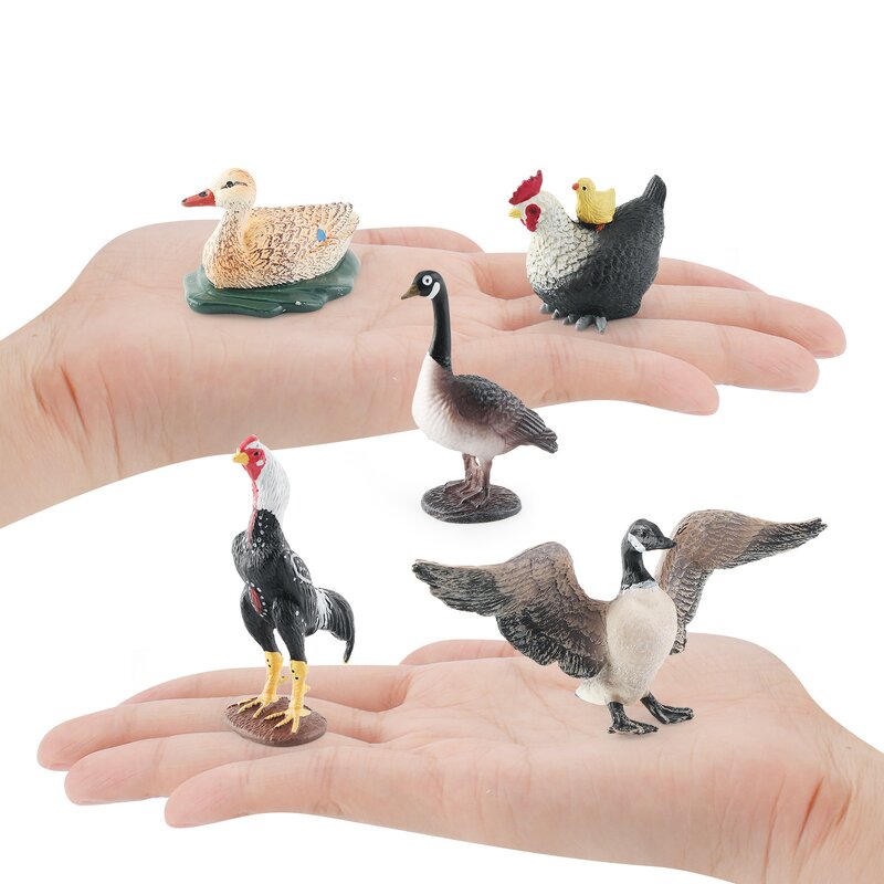 Farm Poultry Animal Model Manufacturer - Lelewu Simulation Female Fighting Hen Back Chick Canada Goose Chicken Duck Goose Decoration