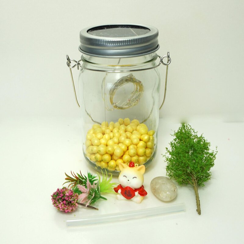 Landscape Glass Jar Light Manufacturer - Senlin Cross-border LED Outdoor Decoration Hanging Color Solar Glow Mason Bottle DIY