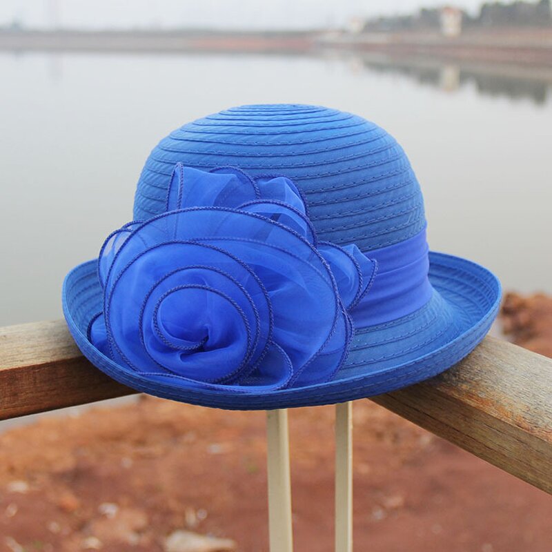Women's Floppy Lace Hat Manufacturer - Summer Brim UV Protect Sun Beach Elegant Party Wedding Foldable Casquette Mujer