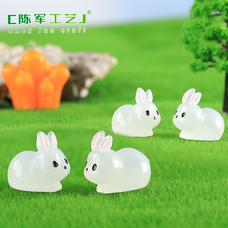Glow-in-the-dark Rabbit Doll Manufacturer - Good quality Landscape Cute Fat Pendant DIY Moss Garden Decoration Accessories