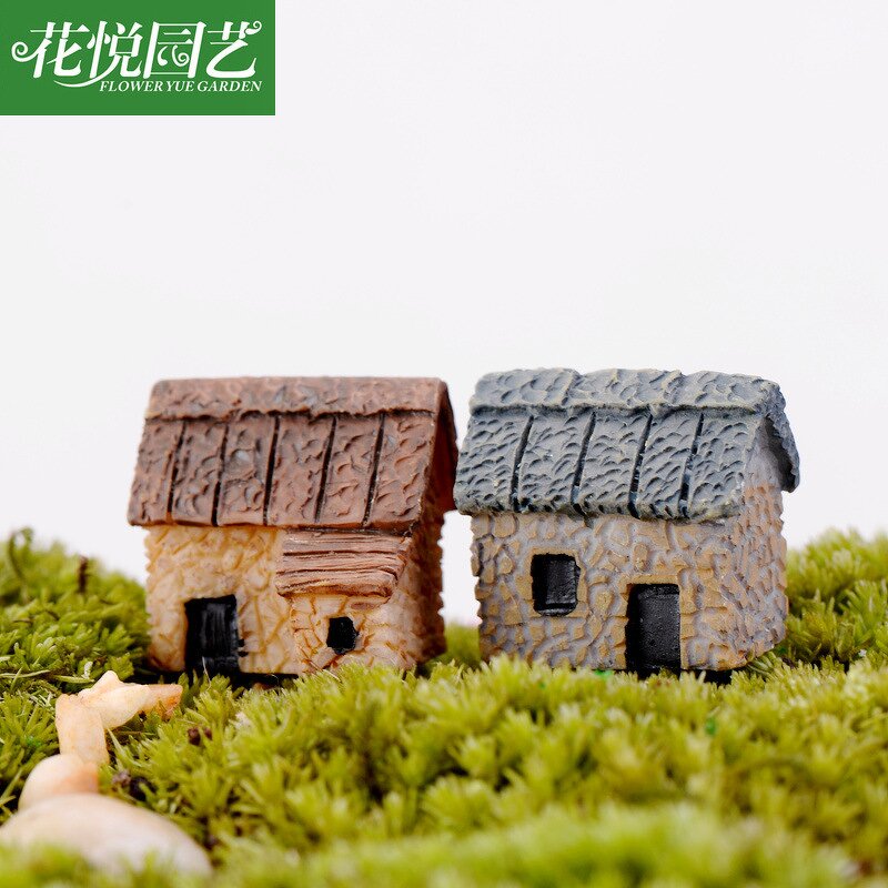 Thatch House Resin Decoration Manufacturer - Chunjun Single Door Small Landscape Material Accessories