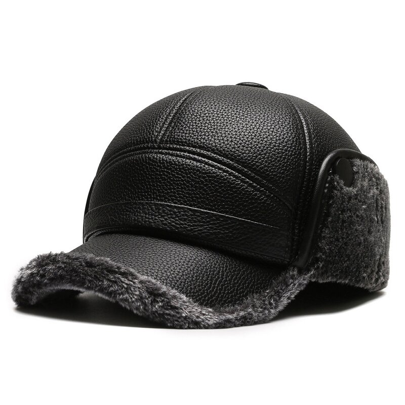 Manskin Hat Manufacturer - Nunu for Men Winter Season Ear Warm Old Dad Lei Feng Baseball Cap