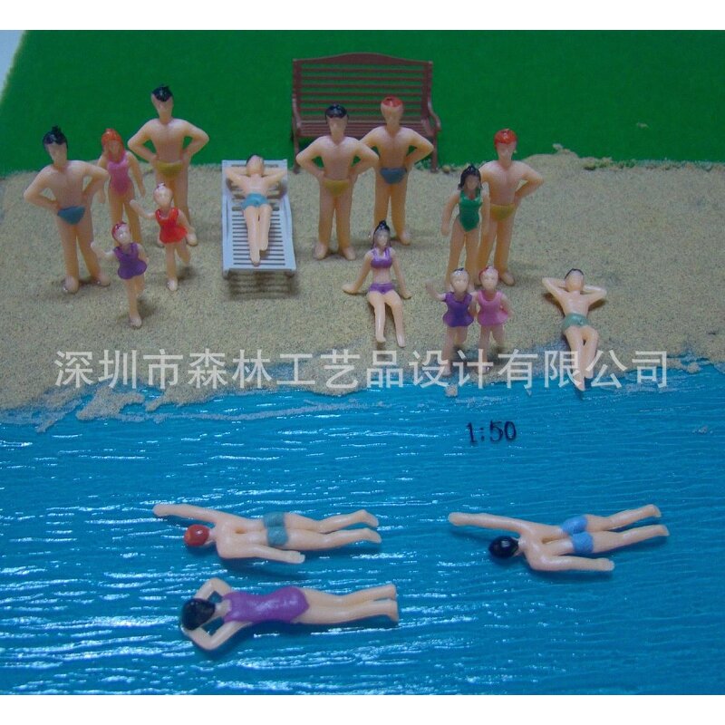 DIY Sand Table Figure Model Manufacturer - Senlin Construction Materials Accessories Swimming Beach Simulates Color Swimsuit Person