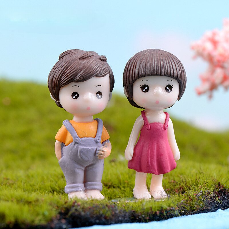 Slip Dress Couple Figurine Manufacturer - Micro Landscape DIY Ornament Home Garden Dollhouse Decor Lovers Christmas Gift Pendant