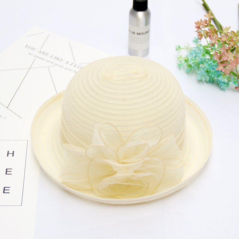 Women's Floppy Lace Hat Manufacturer - Summer Brim UV Protect Sun Beach Elegant Party Wedding Foldable Casquette Mujer