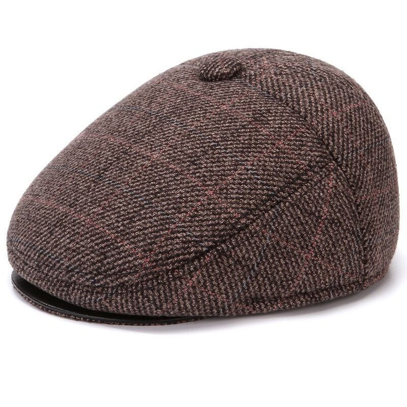 Men's Wool Cap Manufacturer - Nunu Human Front Dad Ear Warmers Winter Old Man Hat