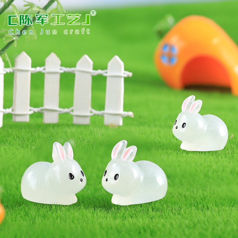 Glow-in-the-dark Rabbit Doll Manufacturer - Good quality Landscape Cute Fat Pendant DIY Moss Garden Decoration Accessories