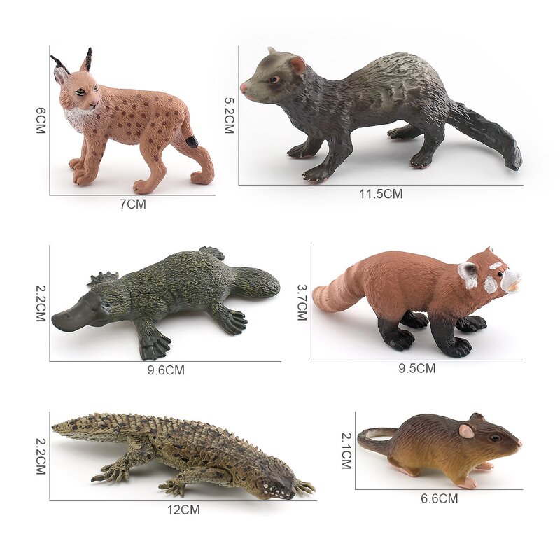 Bobcat Animal Model Manufacturer - Lelewu Simulates Red Panda Mouse Platypus Ferret Spiny Tail Lizard