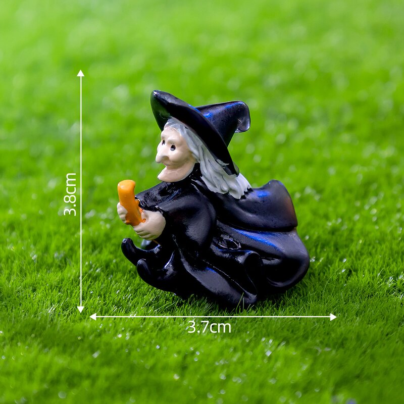 Halloween Resin Crafts Manufacturer - 11Color 2-3.8cm Cute Horrible Flying Witch JASON Reaper Demon Pumpkin Monster Castle Decoration