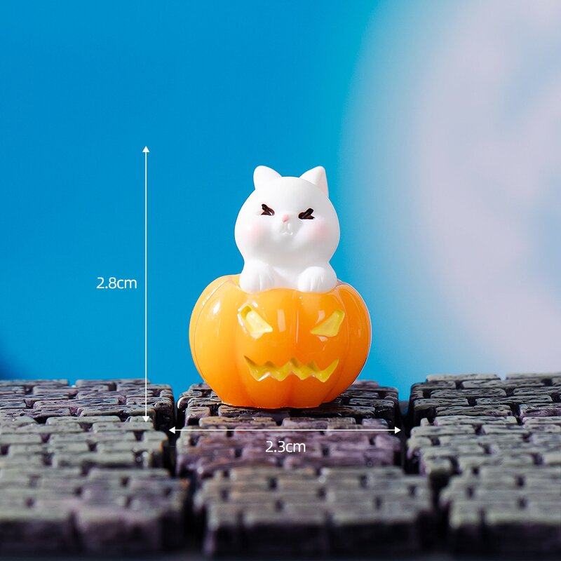 Halloween Resin Crafts Manufacturer - Wholesale Elf Mold Pumpkin Miniatures 3D Monster Crystal Ornaments