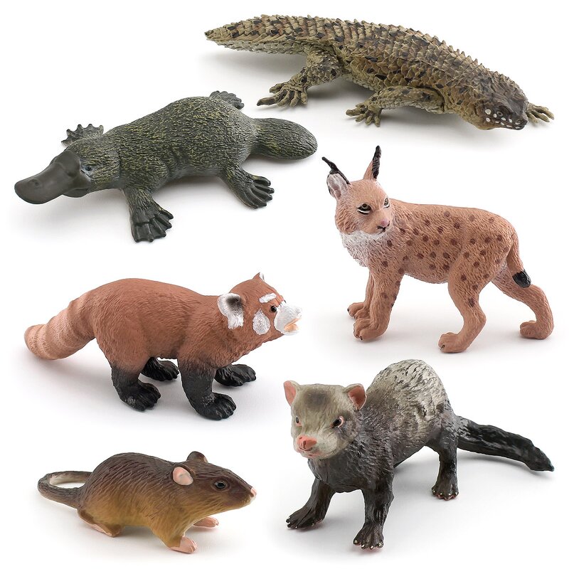 Bobcat Animal Model Manufacturer - Lelewu Simulates Red Panda Mouse Platypus Ferret Spiny Tail Lizard