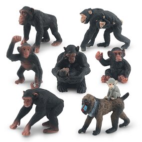 Wild Animal Primate Model Manufacturer - Lelewu Simulates Orangutan Mandrill Chimpanzee Ghost Baboon Decoration Toy
