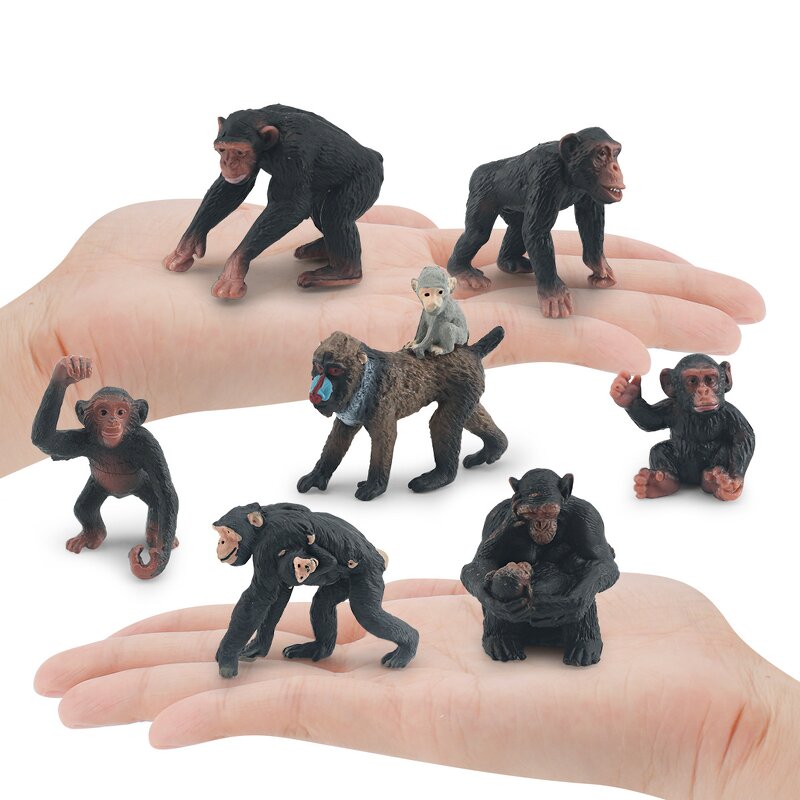 Wild Animal Primate Model Manufacturer - Lelewu Simulates Orangutan Mandrill Chimpanzee Ghost Baboon Decoration Toy