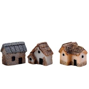 Thatch House Resin Decoration Manufacturer - Chunjun Single Door Small Landscape Material Accessories