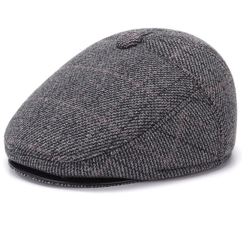 Men's Wool Cap Manufacturer - Nunu Human Front Dad Ear Warmers Winter Old Man Hat