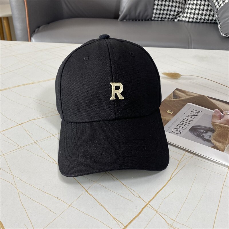Women's Baseball Cap Manufacturer - Fufan Spring Autumn Casual All-match Fashion Sunscreen Patch Cloth R Letter