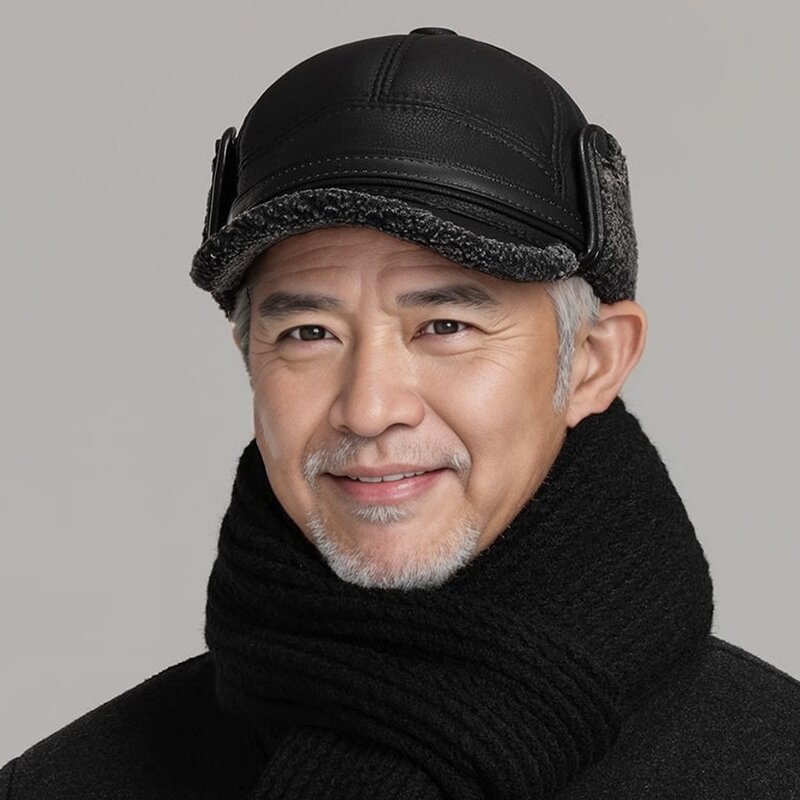 Manskin Hat Manufacturer - Nunu for Men Winter Season Ear Warm Old Dad Lei Feng Baseball Cap