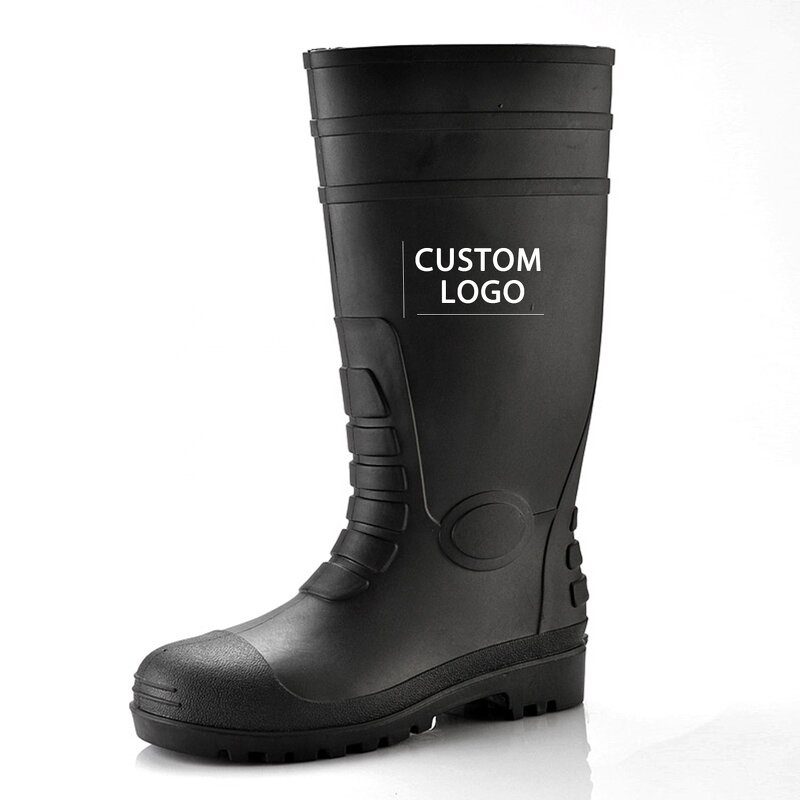Rubber Wellington Rain Boots Manufacturer - Custom Color with Steel Toe Safety PVC CE Certified Waterproof for All Seasons