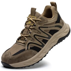 Plastic Toe Safety Shoes Manufacturer - High Quality Color Anti Puncture Ergonomic Microfiber Upper MD Rubber Outsole Mesh Lining