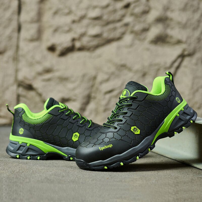 Men's Casual Safety Shoes Manufacturer - SUNPPE New Arrivals Steel Toe Fashion Style MD Rubber Sole Comfortable Upper Metal Custom Logo