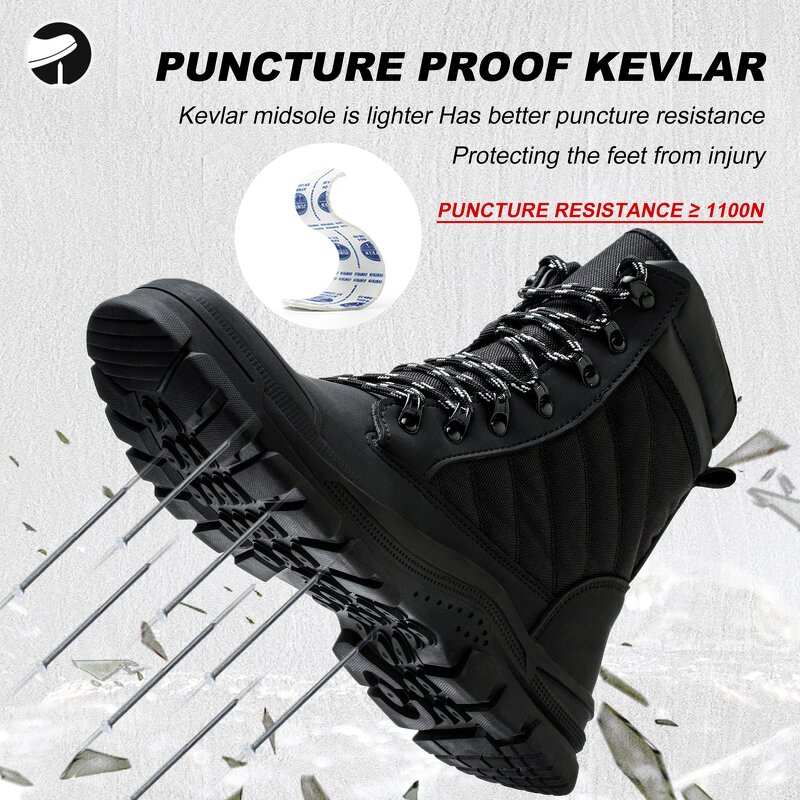 Unisex Safety Shoes Manufacturer - Wholesale Cheap Price Heavy Duty Steel Toe High Boots Canvas Upper for Summer Autumn Winter