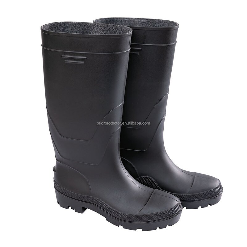 Men's PVC Rain Boots Manufacturer - 37CM Waterproof Wear-Resistant Anti-Slip Work Shoes Customizable Colors for Winter & Autumn