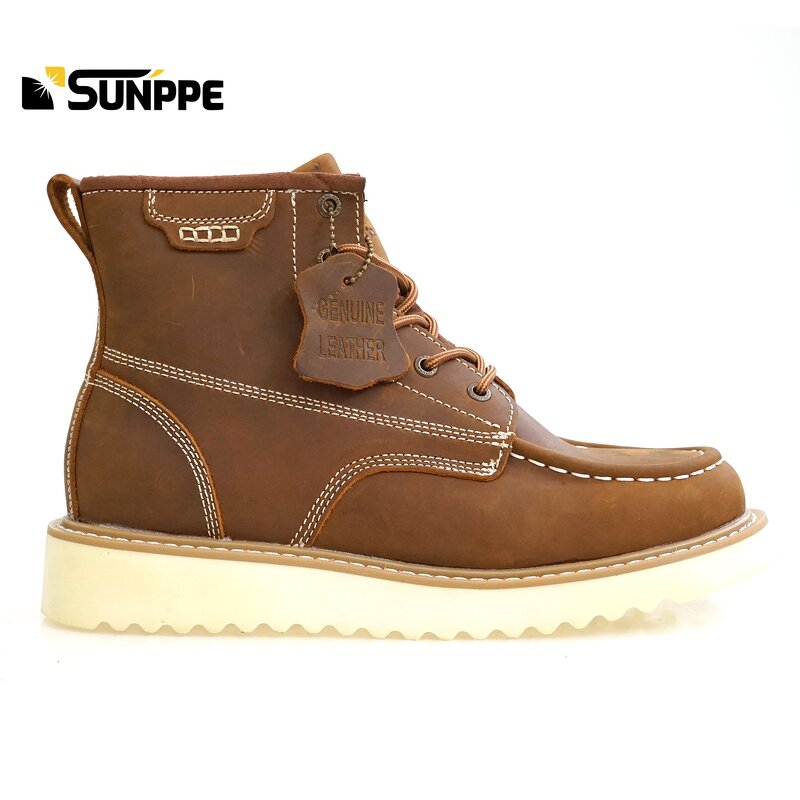 EN20345 Safety Boots Manufacturer - Custom Crazy Horse Leather S3 Half Knee Cowboy Good Welt Year