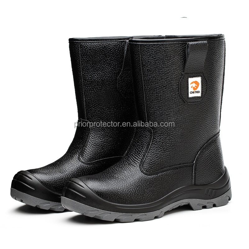 Men's Industrial Safety Boots Manufacturer - Dropship Heavy Duty Dual Density PU Sole Breathable High Cut Black Steel Toe Price Fashion