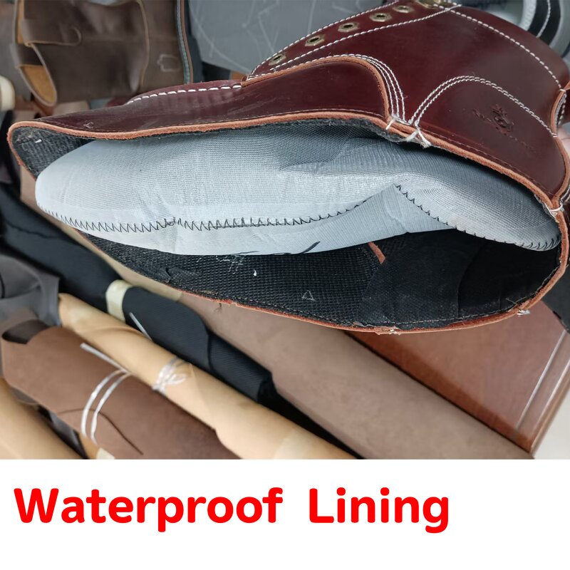 Men's Genuine Leather High Boots Manufacturer - Waterproof Lining & Goodyear Welt Oil-Resistant Safety Features