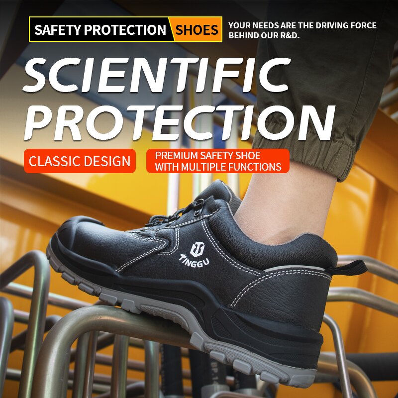 Unisex Work Boots Manufacturer - Custom Construction Factory Low Cut Anti-Slip Winter Waterproof Leather Size 40 Breathable Steel Toe Wholesale