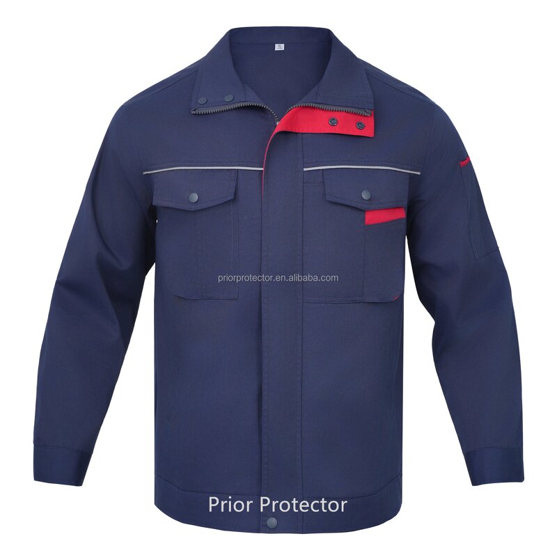 Construction Work Uniform Manufacturer - 80/20 TC Cotton Breathable PPE Sets Knee-Length Design for Safety